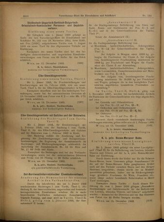 Verordnungs-Blatt für Eisenbahnen und Schiffahrt: Veröffentlichungen in Tarif- und Transport-Angelegenheiten 19021218 Seite: 8