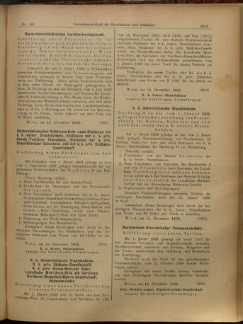 Verordnungs-Blatt für Eisenbahnen und Schiffahrt: Veröffentlichungen in Tarif- und Transport-Angelegenheiten 19021218 Seite: 9