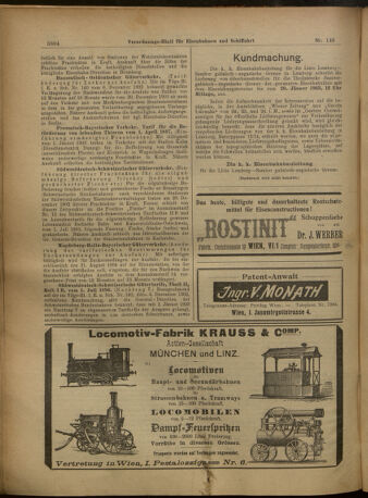 Verordnungs-Blatt für Eisenbahnen und Schiffahrt: Veröffentlichungen in Tarif- und Transport-Angelegenheiten 19021227 Seite: 8