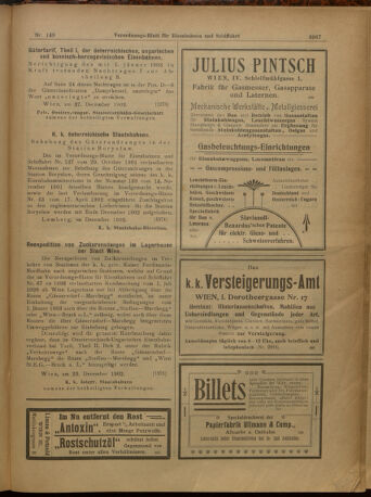 Verordnungs-Blatt für Eisenbahnen und Schiffahrt: Veröffentlichungen in Tarif- und Transport-Angelegenheiten 19021230 Seite: 11