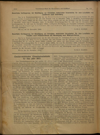 Verordnungs-Blatt für Eisenbahnen und Schiffahrt: Veröffentlichungen in Tarif- und Transport-Angelegenheiten 19021230 Seite: 2