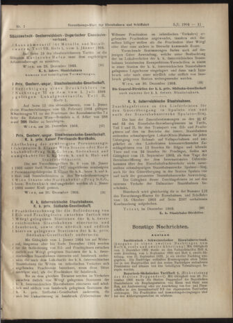 Verordnungs-Blatt für Eisenbahnen und Schiffahrt: Veröffentlichungen in Tarif- und Transport-Angelegenheiten 19030105 Seite: 11