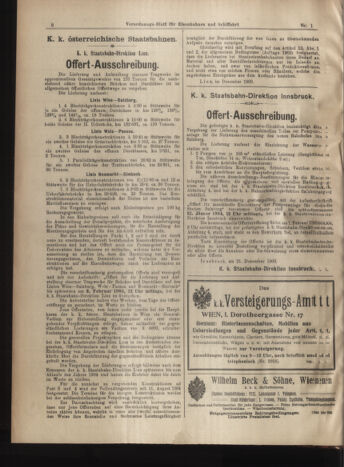 Verordnungs-Blatt für Eisenbahnen und Schiffahrt: Veröffentlichungen in Tarif- und Transport-Angelegenheiten 19030105 Seite: 8