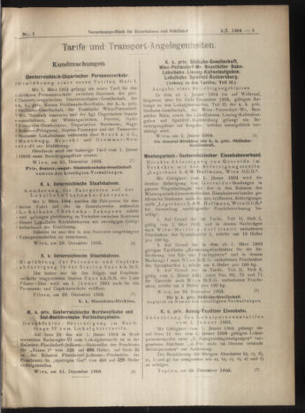 Verordnungs-Blatt für Eisenbahnen und Schiffahrt: Veröffentlichungen in Tarif- und Transport-Angelegenheiten 19030105 Seite: 9