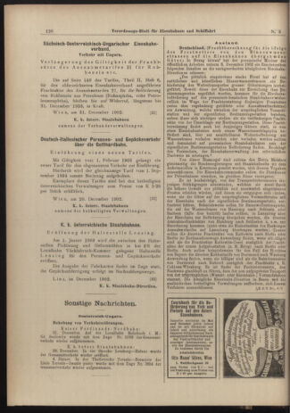 Verordnungs-Blatt für Eisenbahnen und Schiffahrt: Veröffentlichungen in Tarif- und Transport-Angelegenheiten 19030106 Seite: 6