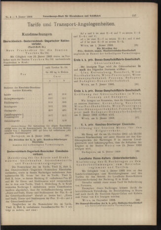 Verordnungs-Blatt für Eisenbahnen und Schiffahrt: Veröffentlichungen in Tarif- und Transport-Angelegenheiten 19030108 Seite: 5