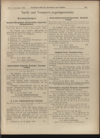 Verordnungs-Blatt für Eisenbahnen und Schiffahrt: Veröffentlichungen in Tarif- und Transport-Angelegenheiten 19030115 Seite: 13