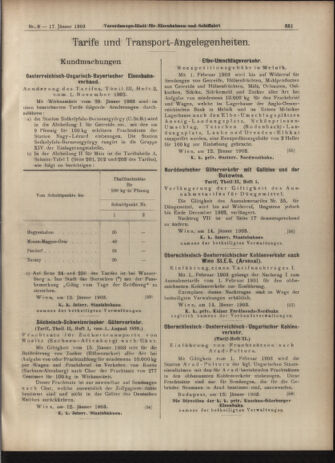 Verordnungs-Blatt für Eisenbahnen und Schiffahrt: Veröffentlichungen in Tarif- und Transport-Angelegenheiten 19030117 Seite: 13