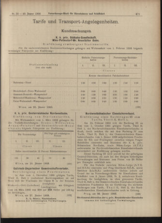 Verordnungs-Blatt für Eisenbahnen und Schiffahrt: Veröffentlichungen in Tarif- und Transport-Angelegenheiten 19030129 Seite: 7