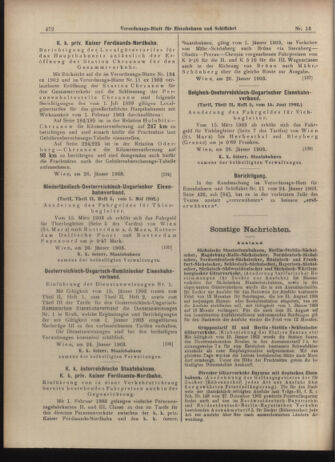 Verordnungs-Blatt für Eisenbahnen und Schiffahrt: Veröffentlichungen in Tarif- und Transport-Angelegenheiten 19030129 Seite: 8