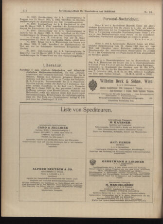 Verordnungs-Blatt für Eisenbahnen und Schiffahrt: Veröffentlichungen in Tarif- und Transport-Angelegenheiten 19030205 Seite: 16