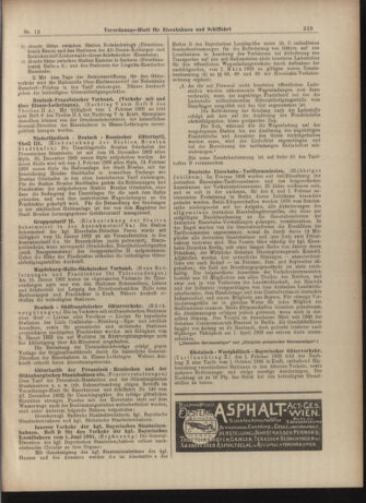 Verordnungs-Blatt für Eisenbahnen und Schiffahrt: Veröffentlichungen in Tarif- und Transport-Angelegenheiten 19030205 Seite: 19