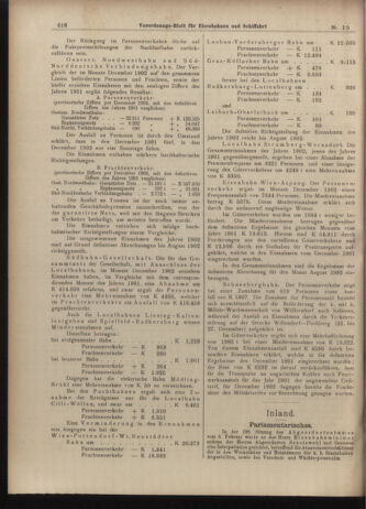 Verordnungs-Blatt für Eisenbahnen und Schiffahrt: Veröffentlichungen in Tarif- und Transport-Angelegenheiten 19030214 Seite: 16