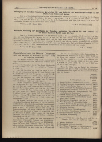 Verordnungs-Blatt für Eisenbahnen und Schiffahrt: Veröffentlichungen in Tarif- und Transport-Angelegenheiten 19030214 Seite: 2