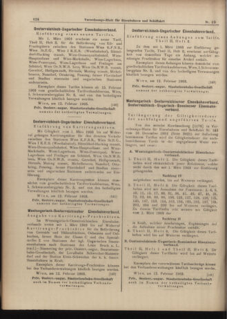 Verordnungs-Blatt für Eisenbahnen und Schiffahrt: Veröffentlichungen in Tarif- und Transport-Angelegenheiten 19030214 Seite: 24