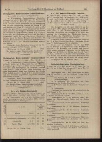 Verordnungs-Blatt für Eisenbahnen und Schiffahrt: Veröffentlichungen in Tarif- und Transport-Angelegenheiten 19030214 Seite: 25