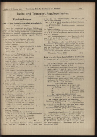 Verordnungs-Blatt für Eisenbahnen und Schiffahrt: Veröffentlichungen in Tarif- und Transport-Angelegenheiten 19030217 Seite: 11