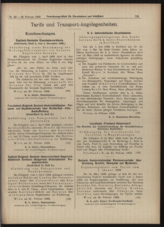 Verordnungs-Blatt für Eisenbahnen und Schiffahrt: Veröffentlichungen in Tarif- und Transport-Angelegenheiten 19030226 Seite: 7