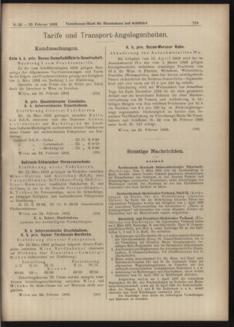 Verordnungs-Blatt für Eisenbahnen und Schiffahrt: Veröffentlichungen in Tarif- und Transport-Angelegenheiten 19030228 Seite: 7