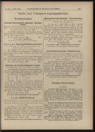 Verordnungs-Blatt für Eisenbahnen und Schiffahrt: Veröffentlichungen in Tarif- und Transport-Angelegenheiten 19030303 Seite: 5