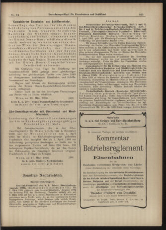 Verordnungs-Blatt für Eisenbahnen und Schiffahrt: Veröffentlichungen in Tarif- und Transport-Angelegenheiten 19030321 Seite: 21