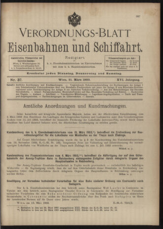 Verordnungs-Blatt für Eisenbahnen und Schiffahrt: Veröffentlichungen in Tarif- und Transport-Angelegenheiten 19030331 Seite: 1