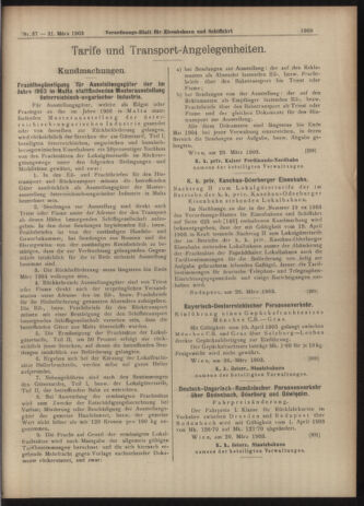 Verordnungs-Blatt für Eisenbahnen und Schiffahrt: Veröffentlichungen in Tarif- und Transport-Angelegenheiten 19030331 Seite: 13