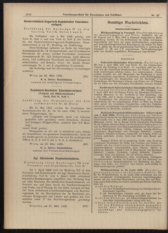 Verordnungs-Blatt für Eisenbahnen und Schiffahrt: Veröffentlichungen in Tarif- und Transport-Angelegenheiten 19030331 Seite: 14