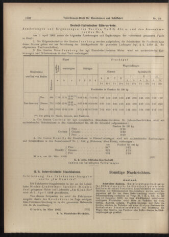 Verordnungs-Blatt für Eisenbahnen und Schiffahrt: Veröffentlichungen in Tarif- und Transport-Angelegenheiten 19030402 Seite: 16