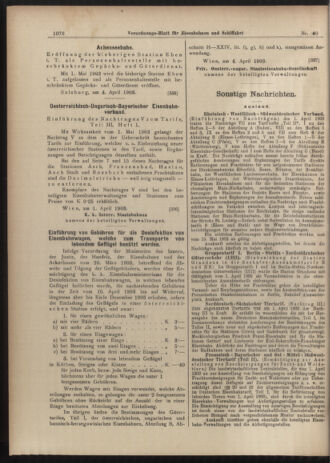 Verordnungs-Blatt für Eisenbahnen und Schiffahrt: Veröffentlichungen in Tarif- und Transport-Angelegenheiten 19030407 Seite: 8