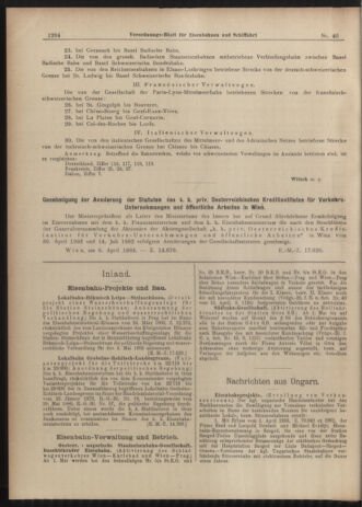 Verordnungs-Blatt für Eisenbahnen und Schiffahrt: Veröffentlichungen in Tarif- und Transport-Angelegenheiten 19030423 Seite: 12