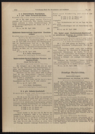 Verordnungs-Blatt für Eisenbahnen und Schiffahrt: Veröffentlichungen in Tarif- und Transport-Angelegenheiten 19030423 Seite: 20