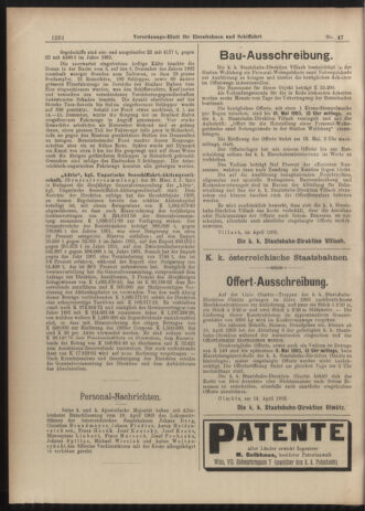 Verordnungs-Blatt für Eisenbahnen und Schiffahrt: Veröffentlichungen in Tarif- und Transport-Angelegenheiten 19030425 Seite: 6