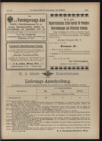 Verordnungs-Blatt für Eisenbahnen und Schiffahrt: Veröffentlichungen in Tarif- und Transport-Angelegenheiten 19030430 Seite: 11