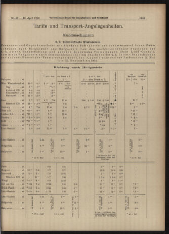 Verordnungs-Blatt für Eisenbahnen und Schiffahrt: Veröffentlichungen in Tarif- und Transport-Angelegenheiten 19030430 Seite: 5