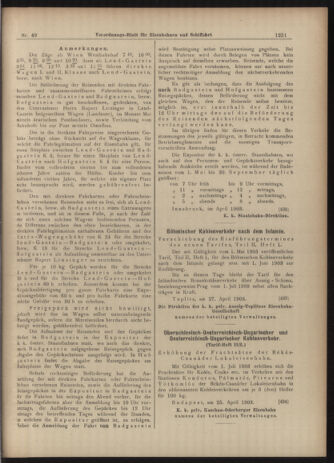 Verordnungs-Blatt für Eisenbahnen und Schiffahrt: Veröffentlichungen in Tarif- und Transport-Angelegenheiten 19030430 Seite: 7