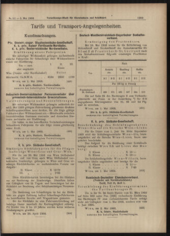 Verordnungs-Blatt für Eisenbahnen und Schiffahrt: Veröffentlichungen in Tarif- und Transport-Angelegenheiten 19030505 Seite: 7