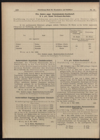 Verordnungs-Blatt für Eisenbahnen und Schiffahrt: Veröffentlichungen in Tarif- und Transport-Angelegenheiten 19030507 Seite: 8