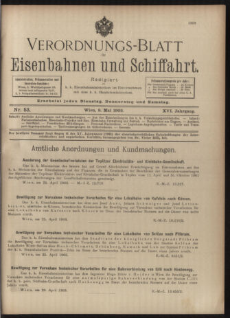 Verordnungs-Blatt für Eisenbahnen und Schiffahrt: Veröffentlichungen in Tarif- und Transport-Angelegenheiten