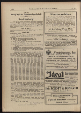 Verordnungs-Blatt für Eisenbahnen und Schiffahrt: Veröffentlichungen in Tarif- und Transport-Angelegenheiten 19030512 Seite: 10