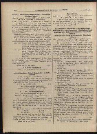 Verordnungs-Blatt für Eisenbahnen und Schiffahrt: Veröffentlichungen in Tarif- und Transport-Angelegenheiten 19030514 Seite: 10