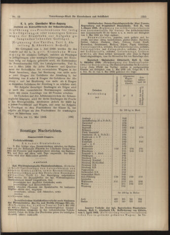 Verordnungs-Blatt für Eisenbahnen und Schiffahrt: Veröffentlichungen in Tarif- und Transport-Angelegenheiten 19030514 Seite: 11