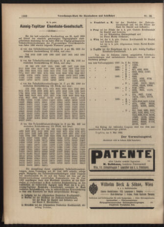 Verordnungs-Blatt für Eisenbahnen und Schiffahrt: Veröffentlichungen in Tarif- und Transport-Angelegenheiten 19030514 Seite: 8