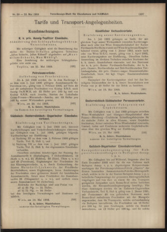 Verordnungs-Blatt für Eisenbahnen und Schiffahrt: Veröffentlichungen in Tarif- und Transport-Angelegenheiten 19030523 Seite: 5