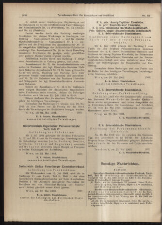 Verordnungs-Blatt für Eisenbahnen und Schiffahrt: Veröffentlichungen in Tarif- und Transport-Angelegenheiten 19030526 Seite: 6