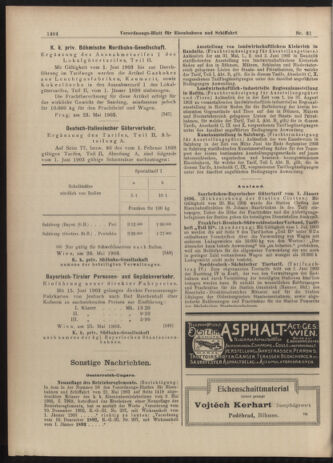 Verordnungs-Blatt für Eisenbahnen und Schiffahrt: Veröffentlichungen in Tarif- und Transport-Angelegenheiten 19030528 Seite: 8