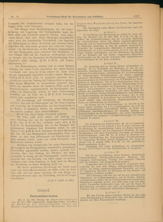 Verordnungs-Blatt für Eisenbahnen und Schiffahrt: Veröffentlichungen in Tarif- und Transport-Angelegenheiten 19030602 Seite: 11