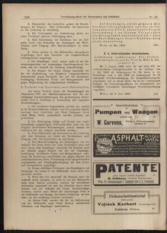 Verordnungs-Blatt für Eisenbahnen und Schiffahrt: Veröffentlichungen in Tarif- und Transport-Angelegenheiten 19030604 Seite: 10