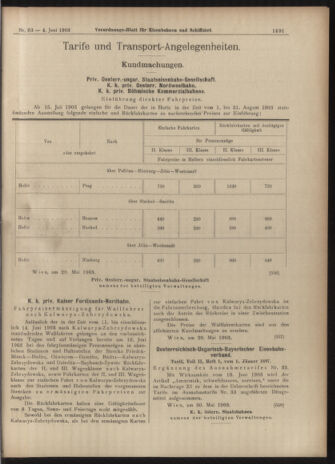 Verordnungs-Blatt für Eisenbahnen und Schiffahrt: Veröffentlichungen in Tarif- und Transport-Angelegenheiten 19030604 Seite: 7