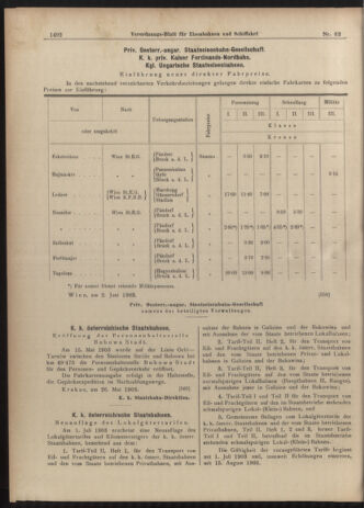 Verordnungs-Blatt für Eisenbahnen und Schiffahrt: Veröffentlichungen in Tarif- und Transport-Angelegenheiten 19030604 Seite: 8